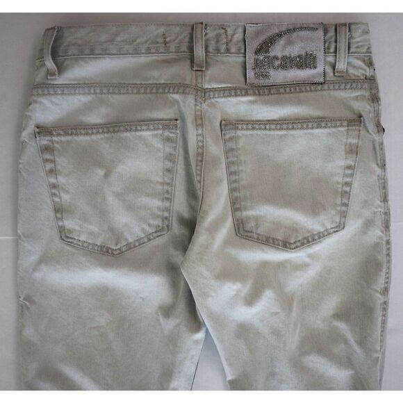 Just Cavalli Women's Sz 29" Waist Blue Faded Button Fly Straight Leg Jeans $300+ - Picture 4 of 10